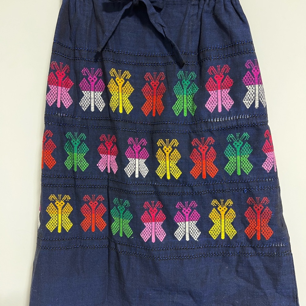 Vintage  Embroidered Women's Skirt butterfly print skirt boho style